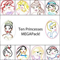 10 Princess Cameo Design Megapack