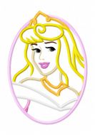 Sleeping Princess Cameo Applique Embroider Design