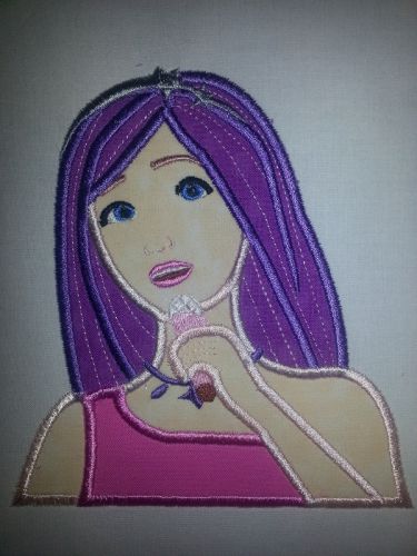 Singing Star Doll Applique Embroidery Design