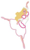 Dancer Doll Applique Embroidery Design