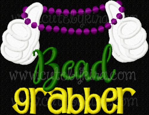 Bead Grabber Applique Embroidery Design