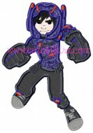 Hero Robot Boy Applique Embroidery Design