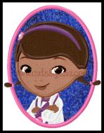 Doctor Girl Applique Embroidery Design