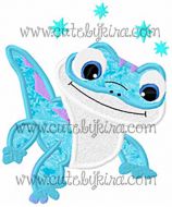 Frozen 2 Bruni Salamander Applique Embroidery Design