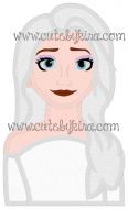 Frozen 2 Elsa with Hair Down Applique Embroidery Design