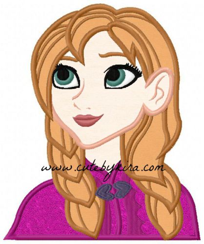 Cold Princess Applique Embroidery Design