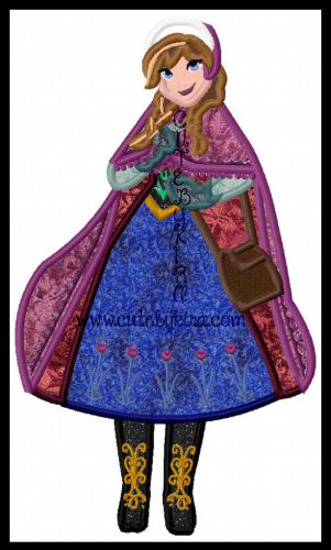 Cold Princess Body Applique Embroidery Design