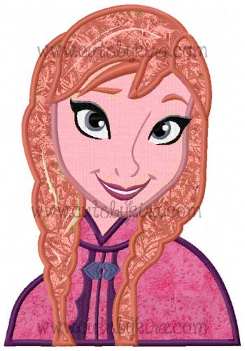 Cold Princess Bust 4 Applique Embroidery Design