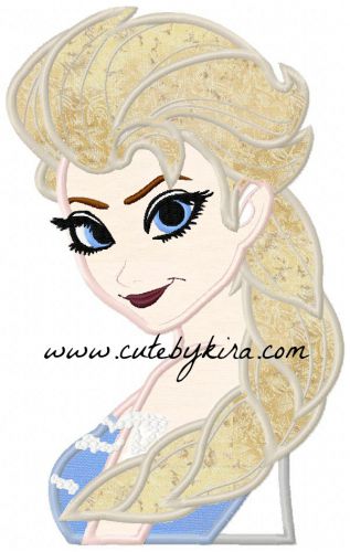 Cold Girl Applique Embroidery Design