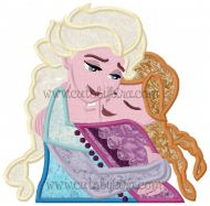 Cold Sister Hug Applique Embroidery Design