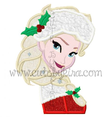 Cold Queen Christmas Applique Embroidery Design