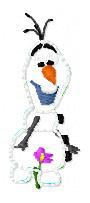 Cold Snow Man Felt Clippie Embroidery Design 
