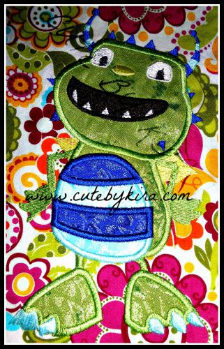 Huggy Monster Dad Applique Embroidery Design