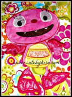 Huggy Monster Sister Applique Embroidery Design