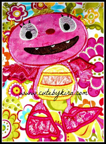 Huggy Monster Sister Applique Embroidery Design