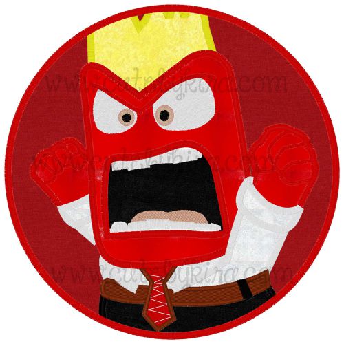 Red Emotion Boy Applique Embroidery Design