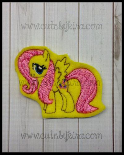 Fluttery Pony Feltie Embroidery Design