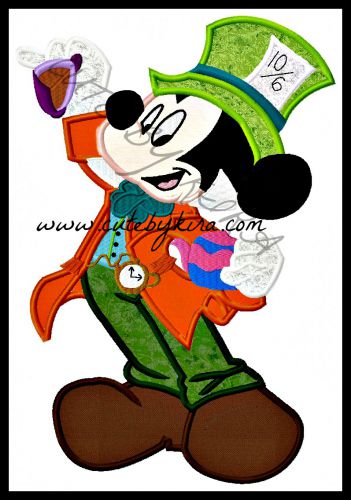Mad Mr. Mouse Applique Embroidery Design