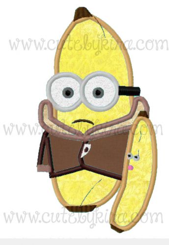 Evil Helper Banana Applique Embroidery Design