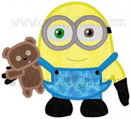 Evil Helper with Bear Applique Embroidery Design