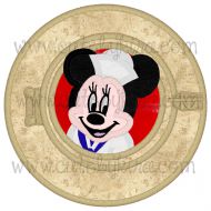 Ms. Mouse Porthole Applique Embroidery Design