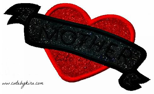 Mother Heart Tattoo Applique Embroidery Design