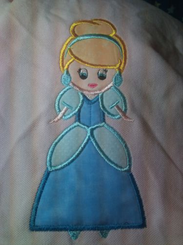 Petite Princess Cindergirl Applique Embroidery Design