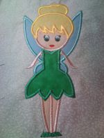 Petite Tinkergirl Applique Embroidery Design
