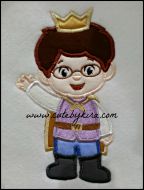 Prince Boy Applique Embroidery Design