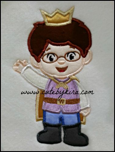 Prince Boy Applique Embroidery Design