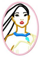 Indian Princess Applique Embroidery Design