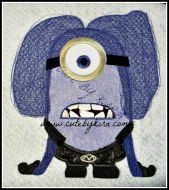 Purple Minion Applique Embroidery Design