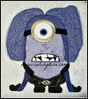 Purple Minion Applique Embroidery Design