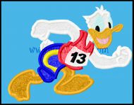 Run Duck Applique Embroidery Design