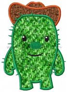 Sheriff Cactus Aplique Embroidery Design