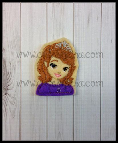 First Princess Bust Feltie Embroidery Design