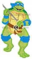 Turtle Teen Blue Guy Applique Embroidery Design