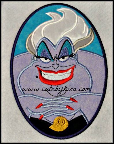 Sea Witch Cameo Applique Embroidery Design