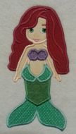 Mermaid Doll Applique Embroidery Design