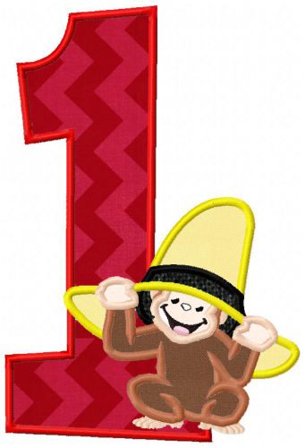 Curious Monkey with Hat Number 1