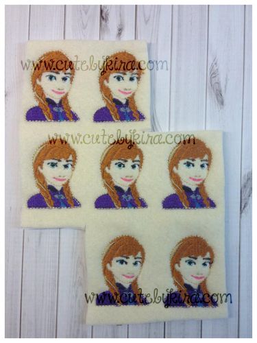 Cold Princess Feltie Embroidery Design
