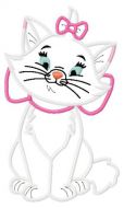 Marie the Cat Applique Embroidery Design