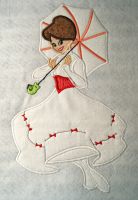 Jolly Mary Applique Embroidery Design