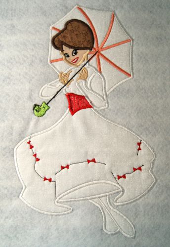 Jolly Mary Applique Embroidery Design