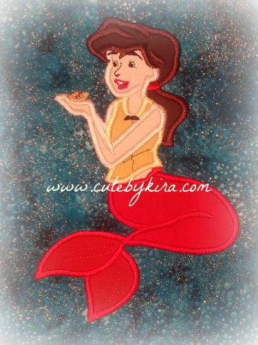 Mermaid Daughter Applique Embroidery Design