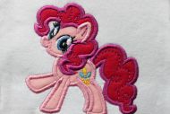 Pink Pony Applique Embroidery Design
