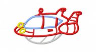 Rocket Applique Embroidery Design